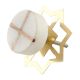White Round Wooden Cross Stone Dresser Knobs